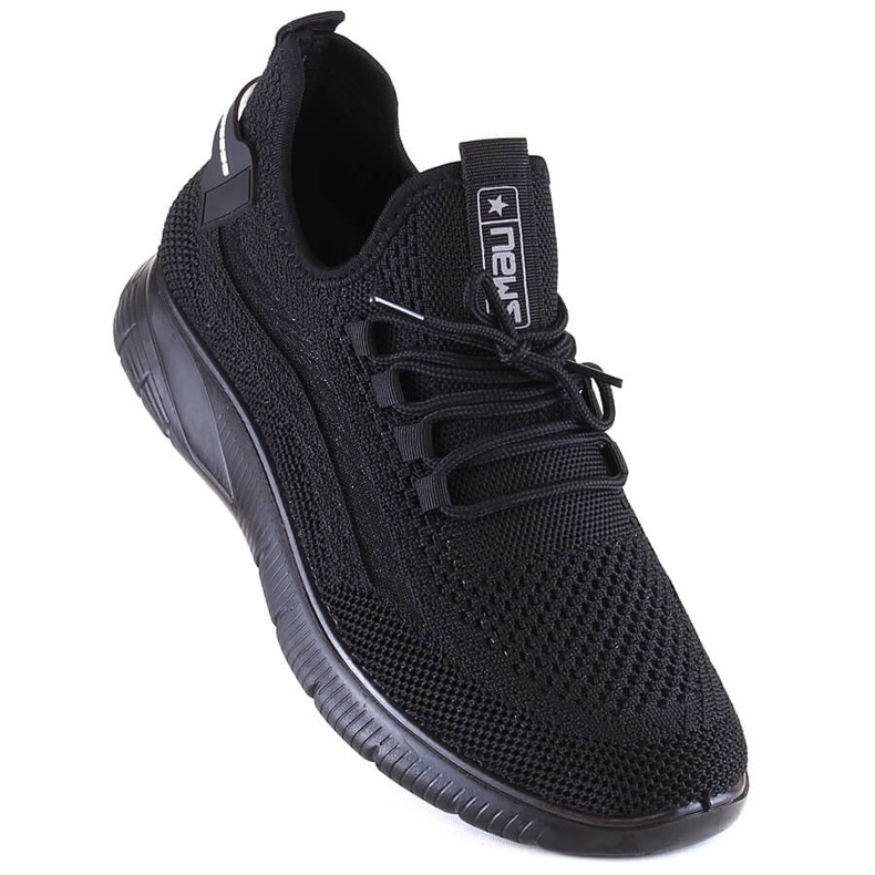 News Zapatillas deportivas negras sin cordones para hombre Novedades 23MN02-5803 negro 1