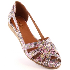 Sandalias mujer de piel sin cordones en multicolor Dolce Pietro FW195 2