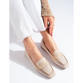 Mocasines mujer Shelovet elegantes rosa beige 3