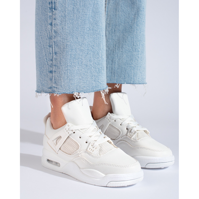 Zapatillas blancas con suela gruesa de Shelovet blanco 1