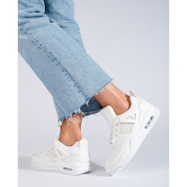 Zapatillas blancas con suela gruesa de Shelovet blanco 2