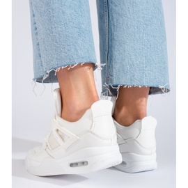 Zapatillas blancas con suela gruesa de Shelovet blanco 3