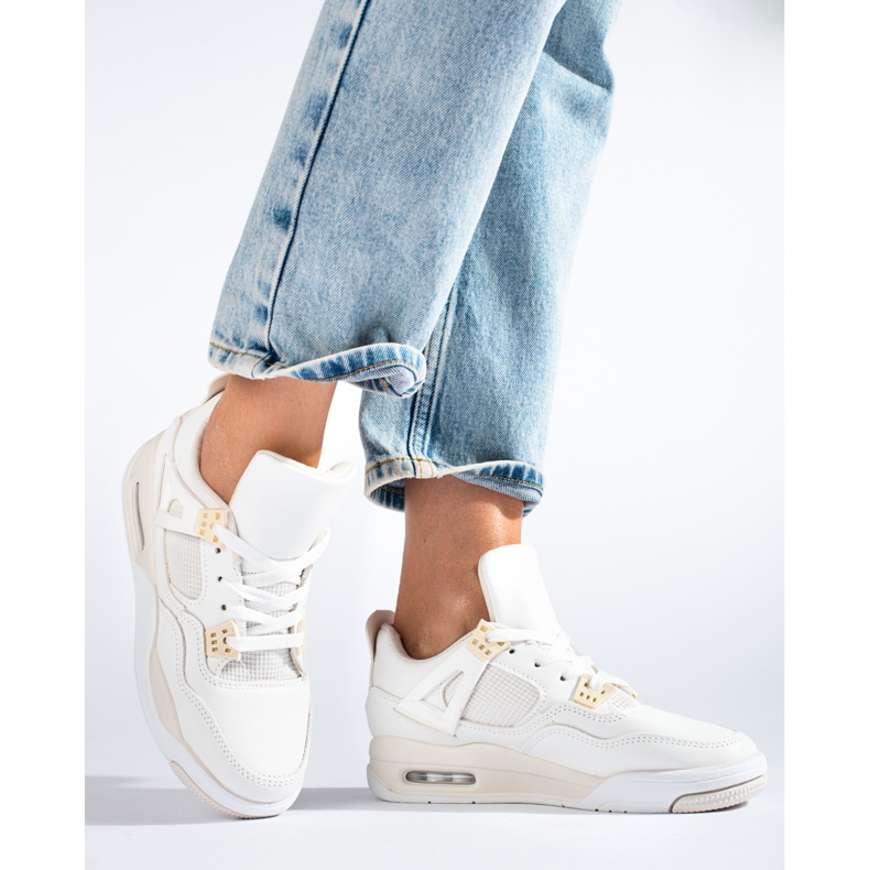 Zapatillas blancas con suela gruesa de Shelovet blanco 1