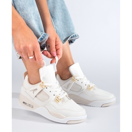 Zapatillas blancas con suela gruesa de Shelovet blanco 3