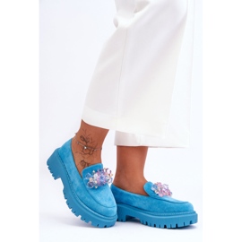 PS1 Mocasines Mujer Cristales Azul Avril 4