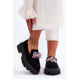 PS1 Mocasines Mujer Cristales Negro Avril 4