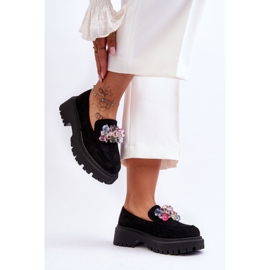 PS1 Mocasines Mujer Cristales Negro Avril 1
