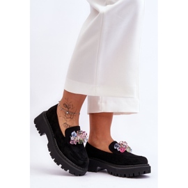 PS1 Mocasines Mujer Cristales Negro Avril 3