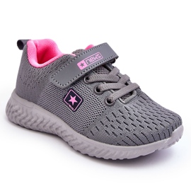 PE1 Deportivas Infantiles Con Velcro Gris Brego 6