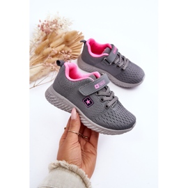 PE1 Deportivas Infantiles Con Velcro Gris Brego 4