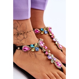 Chanclas De Ante Con Piedras Frency Negro 4