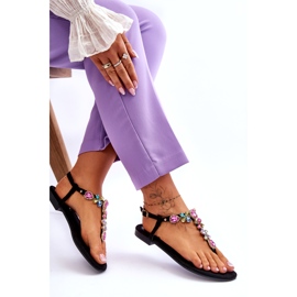 Chanclas De Ante Con Piedras Frency Negro 5