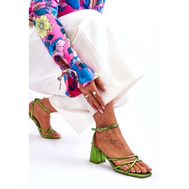 Sandalias de tacón alto Felisa Green de moda verde 5 Sandalias de tacón alto Felisa Green de moda verde 5