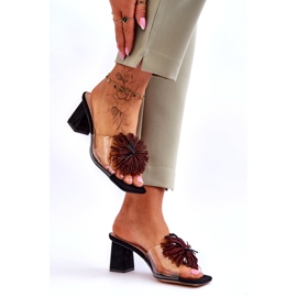 Tacos altos transparentes de mujeres S.Barski KV-AP658-1 Negro 4