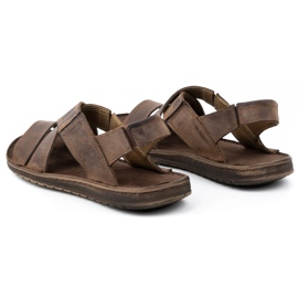 KOMODO Sandalias hombre piel marron 882K marrón 5