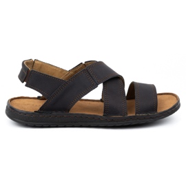 KOMODO Sandalias hombre piel 882K negro nubuck 1