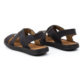 KOMODO Sandalias hombre piel 882K negro nubuck 6
