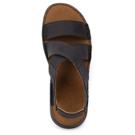 KOMODO Sandalias hombre piel 882K negro nubuck 7