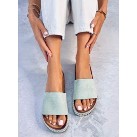 Sandalias Donnie Green con adornos verde 5