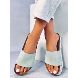 Sandalias Donnie Green con adornos verde 3
