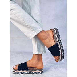Sandalias Demou Negras con suela decorada negro 3