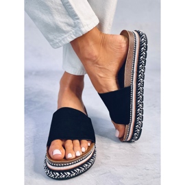 Sandalias Demou Negras con suela decorada negro 2