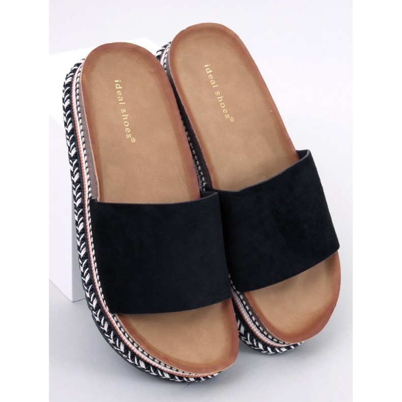 Sandalias Demou Negras con suela decorada negro 1