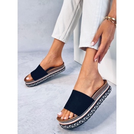 Sandalias Demou Negras con suela decorada negro 5