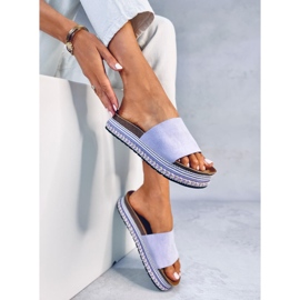 Chanclas decoradas Demou Purple violeta 5