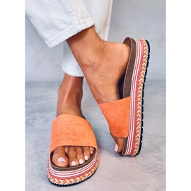 Zapatillas casa con suela decorada de Demou Orange naranja 4