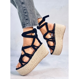 Alpargatas con plataforma de Manon Black negro 3
