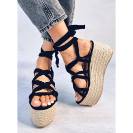 Alpargatas con plataforma de Manon Black negro 2