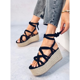 Alpargatas con plataforma de Manon Black negro 4