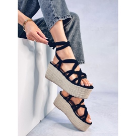 Alpargatas con plataforma de Manon Black negro 5