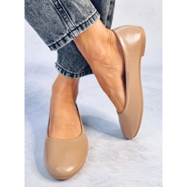 Seastar Bailarinas plantilla piel Tova Kaki beige 2