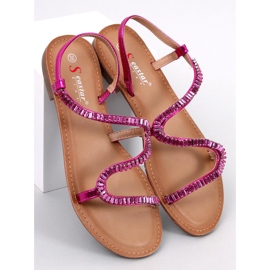 Sandalias cristal Adani Fucsia rosa 1