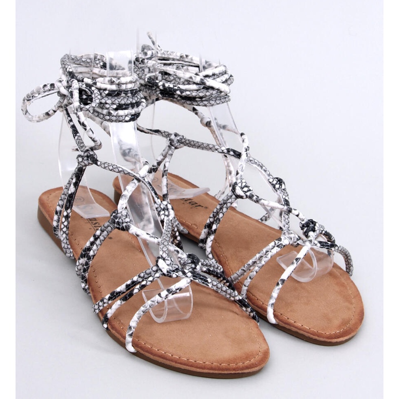 Sandalias de gladiador Morin Serpentine gris 1