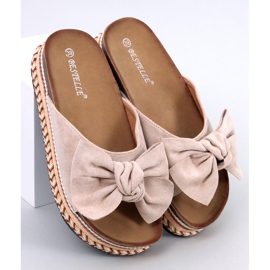 Sandalias con lazo de suela alta de Delair Beige 1
