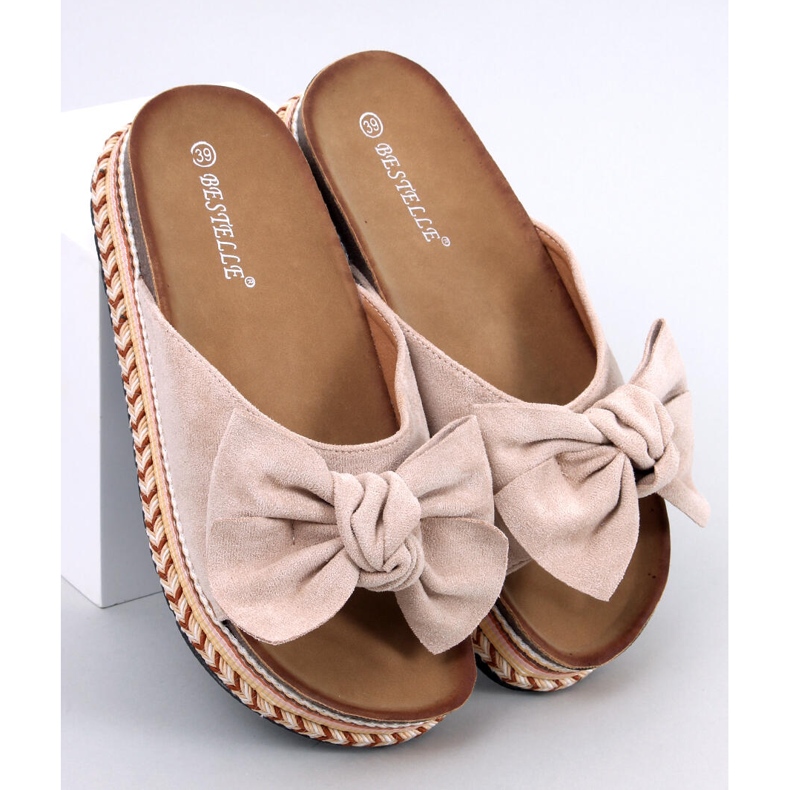 Sandalias con lazo de suela alta de Delair Beige 1