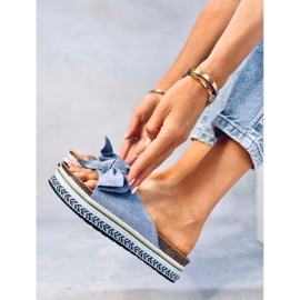 Sandalias con lazo de suela alta Delair Blue azul 5