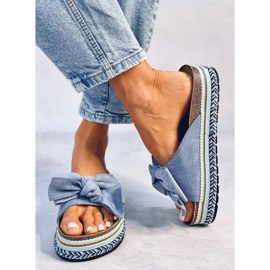 Sandalias con lazo de suela alta Delair Blue azul 2
