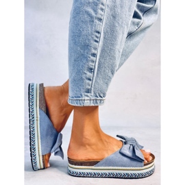 Sandalias con lazo de suela alta Delair Blue azul 3