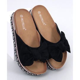 Delair Black suelas altas con lazo negro 1