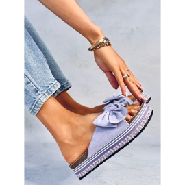 Sandalias con lazo de suela alta de Delair Purple violeta 5