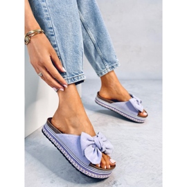 Sandalias con lazo de suela alta de Delair Purple violeta 2