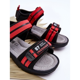News Sandalias Infantiles Brando Rojo Claro Velcro negro 5
