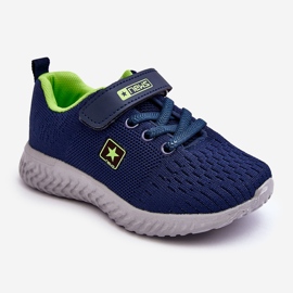 News Deportivas Infantiles Con Velcros Azul Marino-Verde Brego 1