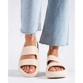 Sandalias mujer Shelovet goma crema beige 2