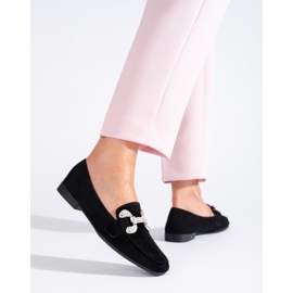Mocasines en ante negro de Shelovet con hebilla 3