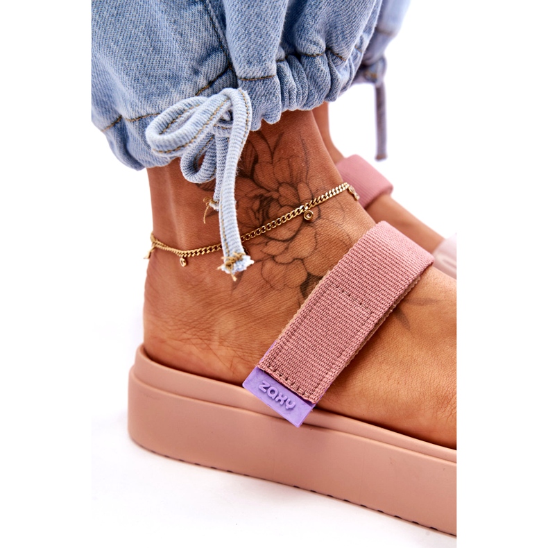 ZAXY Pantuflas veganas con velcro HH285284 rosa rosado 3